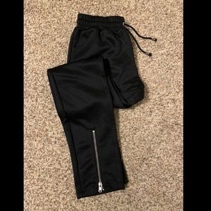 Black Joggers, Zipper on Bottom